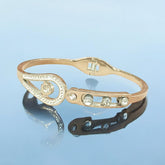 Stylish Silver-Toned Bracelet with Sparkling Stone Accents